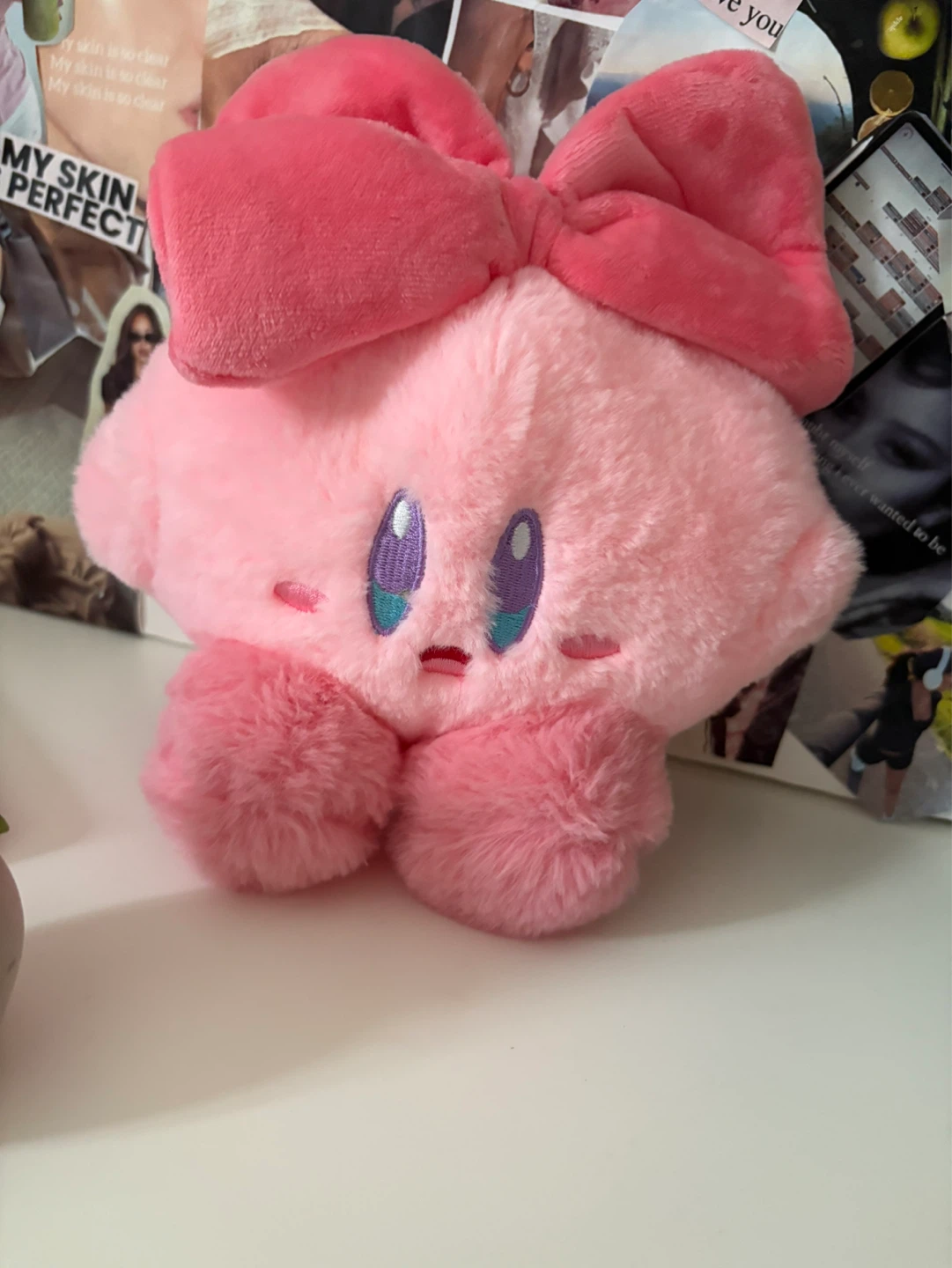 Pink Kirby Plush with Bow