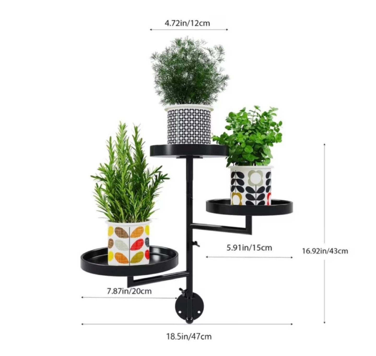 Brand new 3-Tier Black Metal Wall