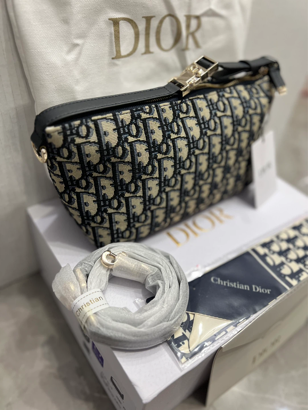 Christian Dior Oblique Canvas Pouch - photo 2