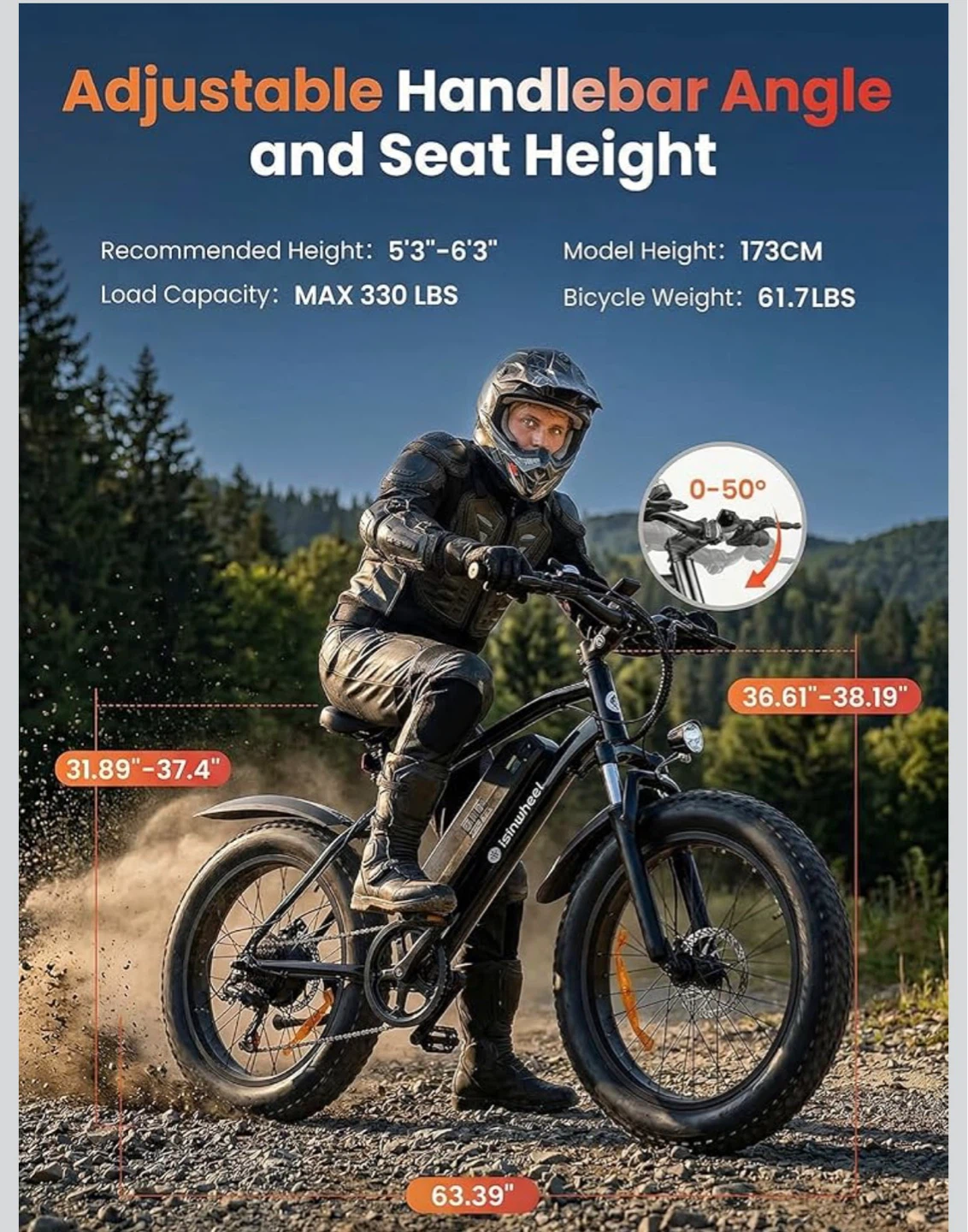 ISINWHEEL Electric Fat Tire Bike - photo 4