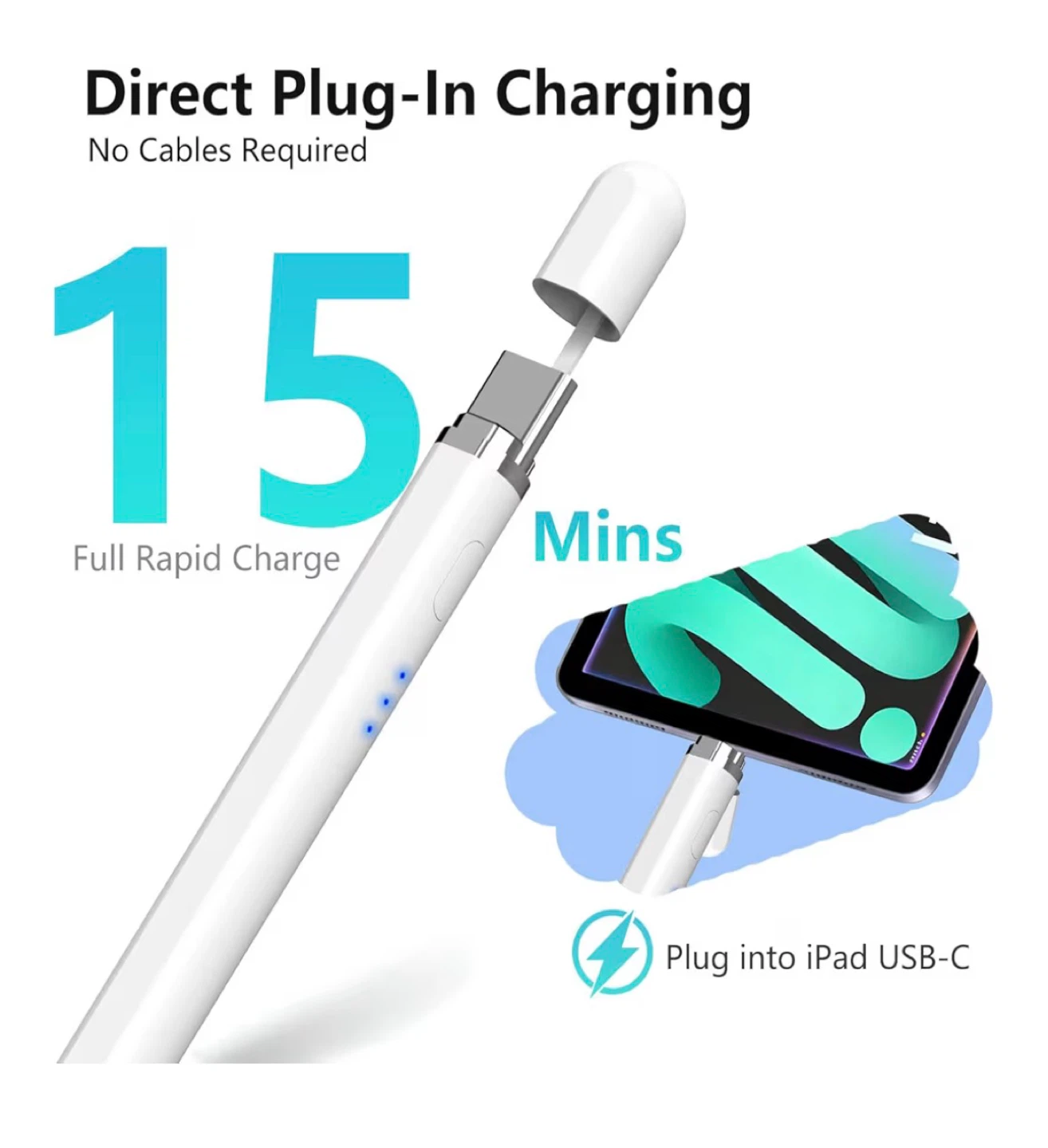 Stylus Pen for iPad with Magnetic Wireless Charging - photo 2