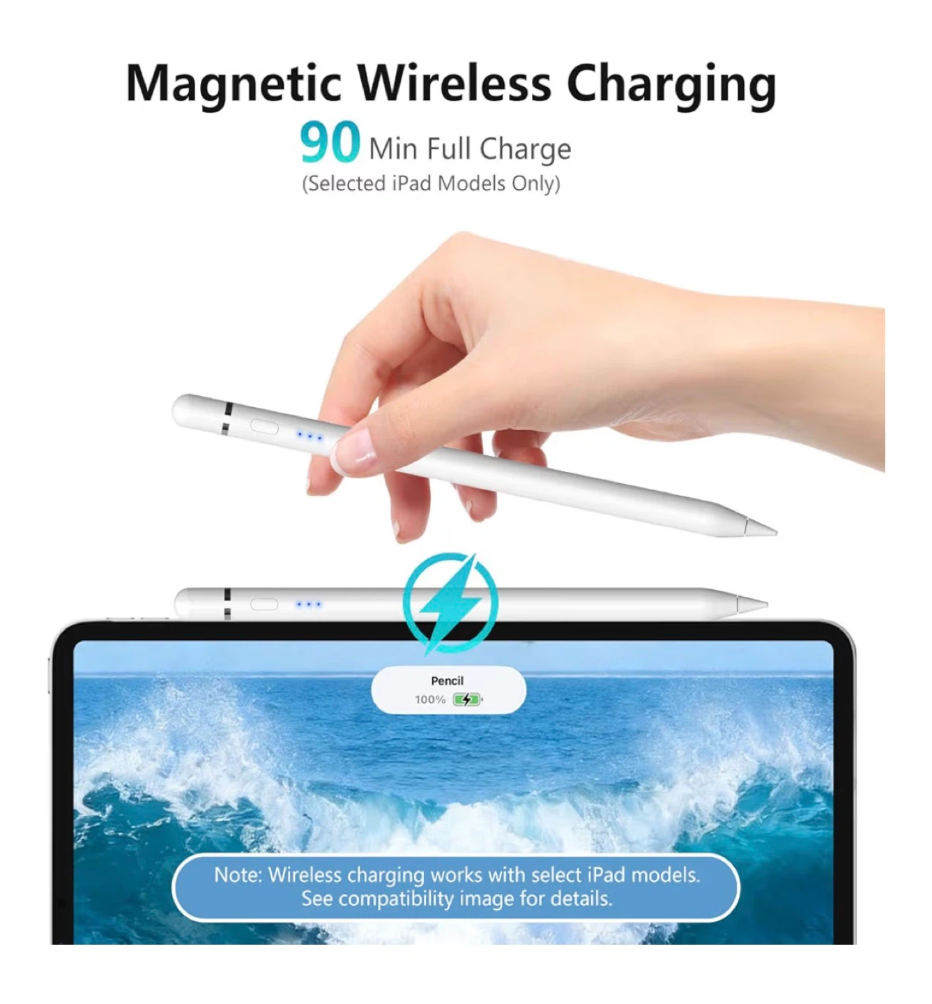 Stylus Pen for iPad with Magnetic Wireless Charging - photo 4
