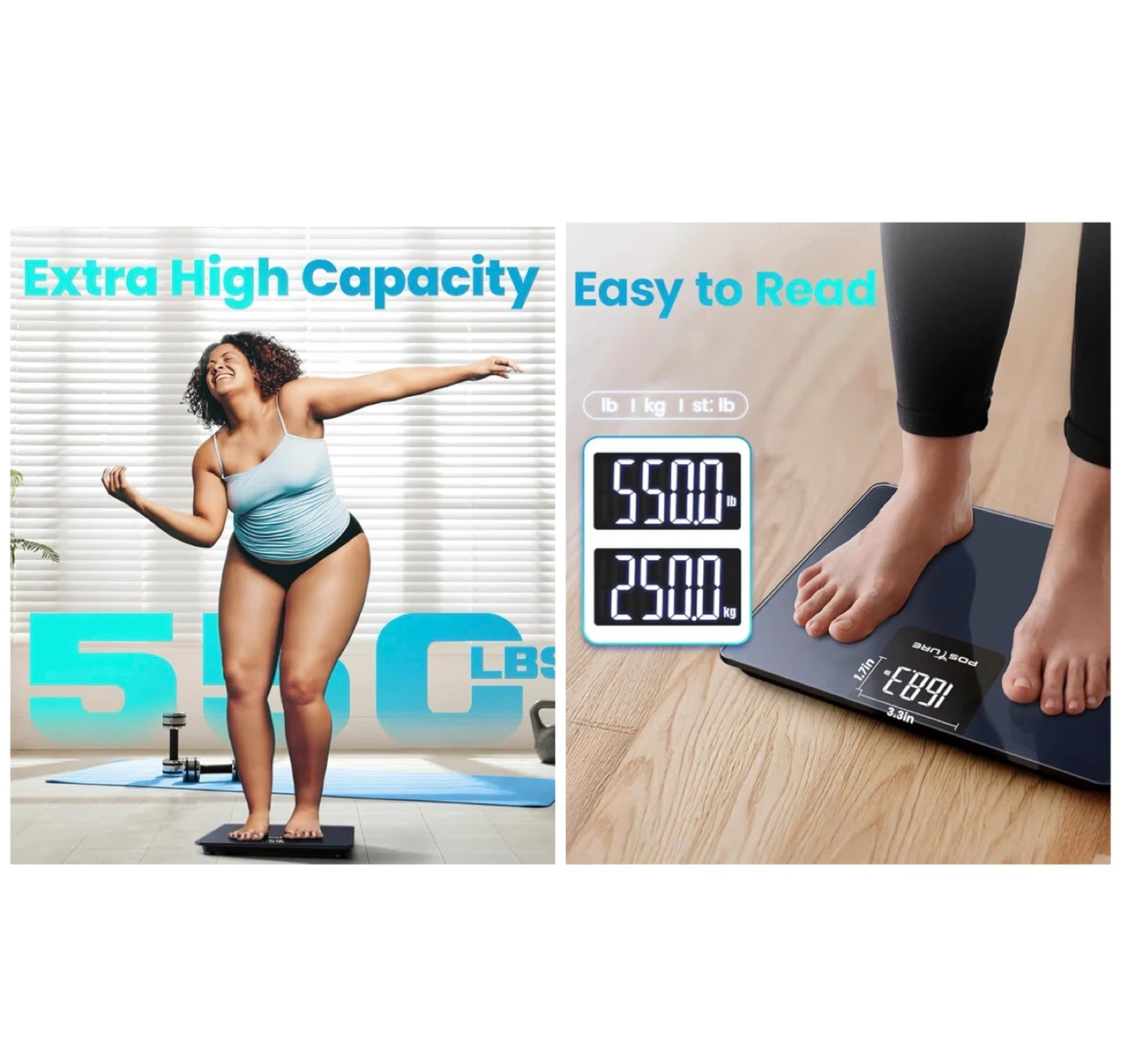Brand new 550lb Capacity Digital Bathroom Scale - photo 3