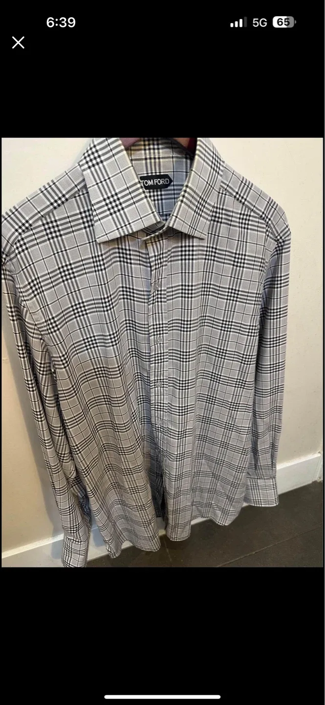 Tom Ford Plaid Dress Shirt size 44-17.5 paid 1400 - photo 2