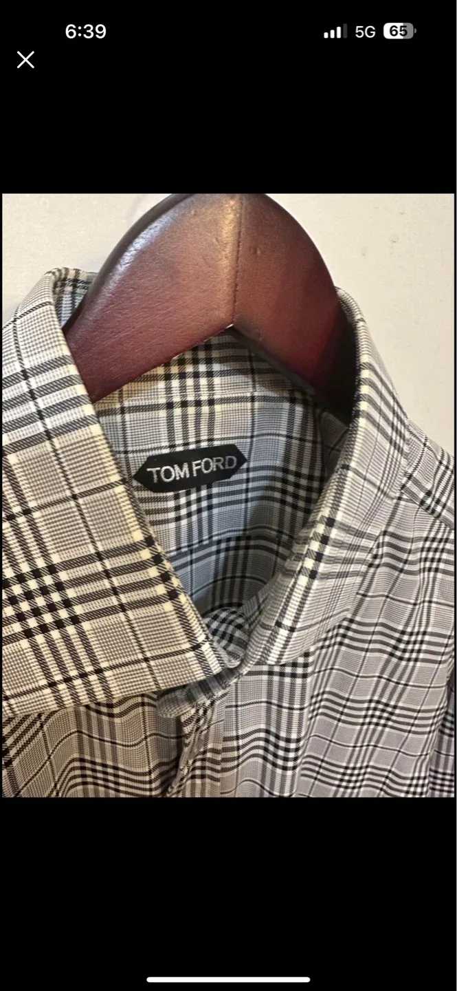 Tom Ford Plaid Dress Shirt size 44-17.5 paid 1400 - photo 5