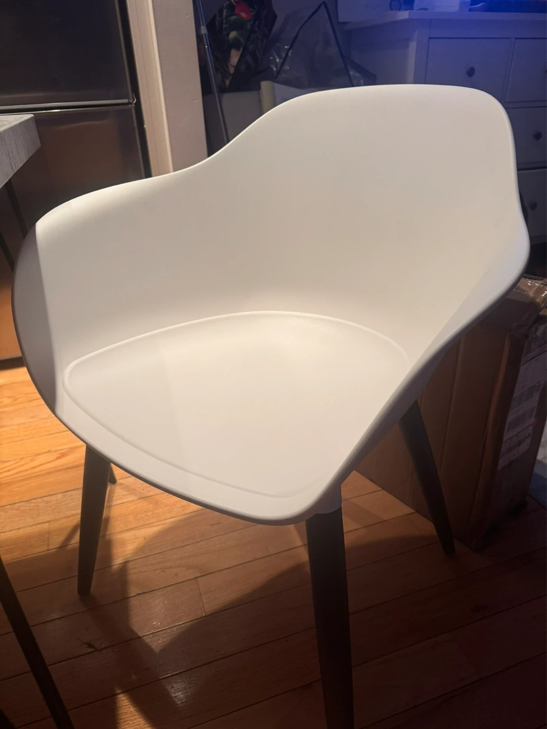 Set of two IKEA GRÖNSTAD Armchair - White/Wood Legs