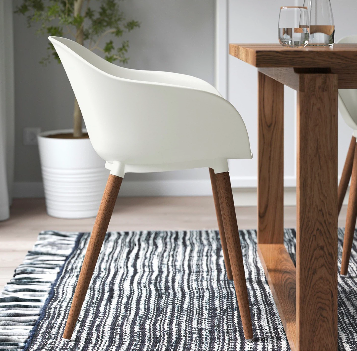 Set of two IKEA GRÖNSTAD Armchair - White/Wood Legs - photo 2