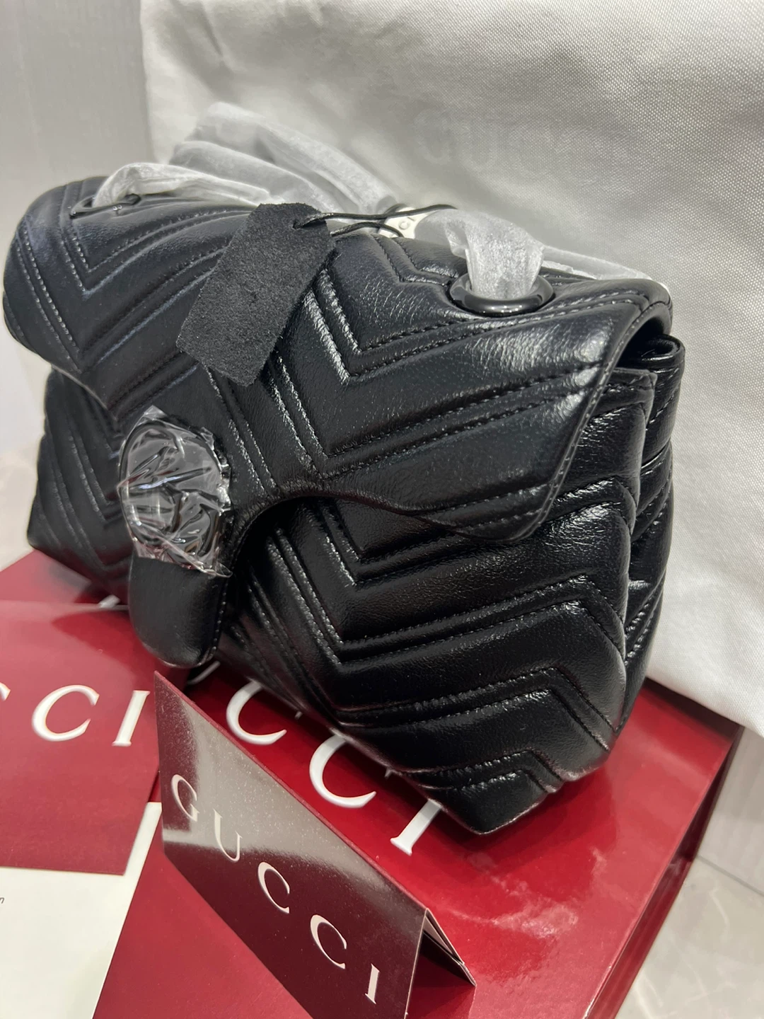 Gucci Marmont Small Shoulder Bag Black Leather - photo 3