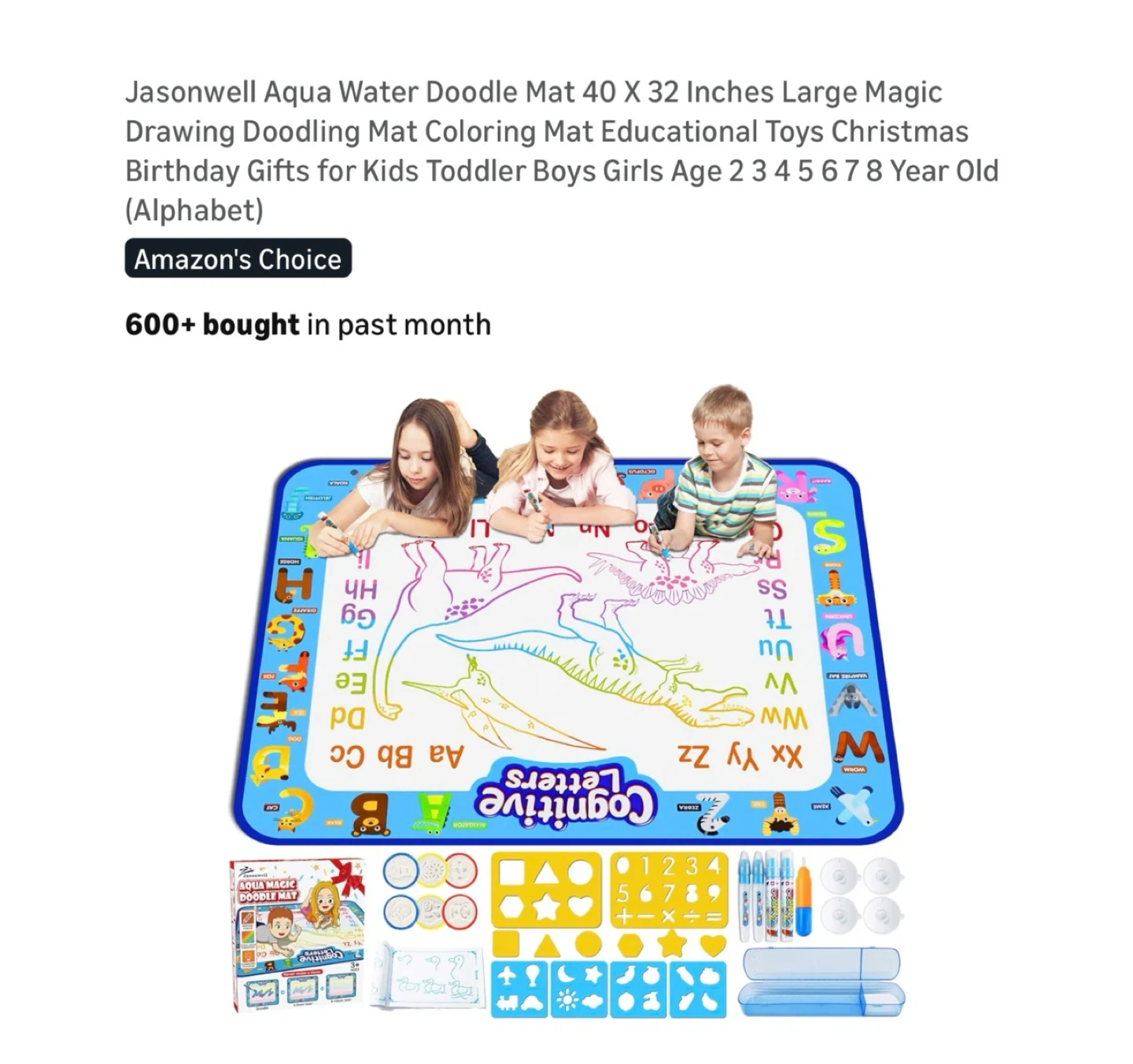 Brand new Aqua Water Doodle Mat 40 X 32 Inches