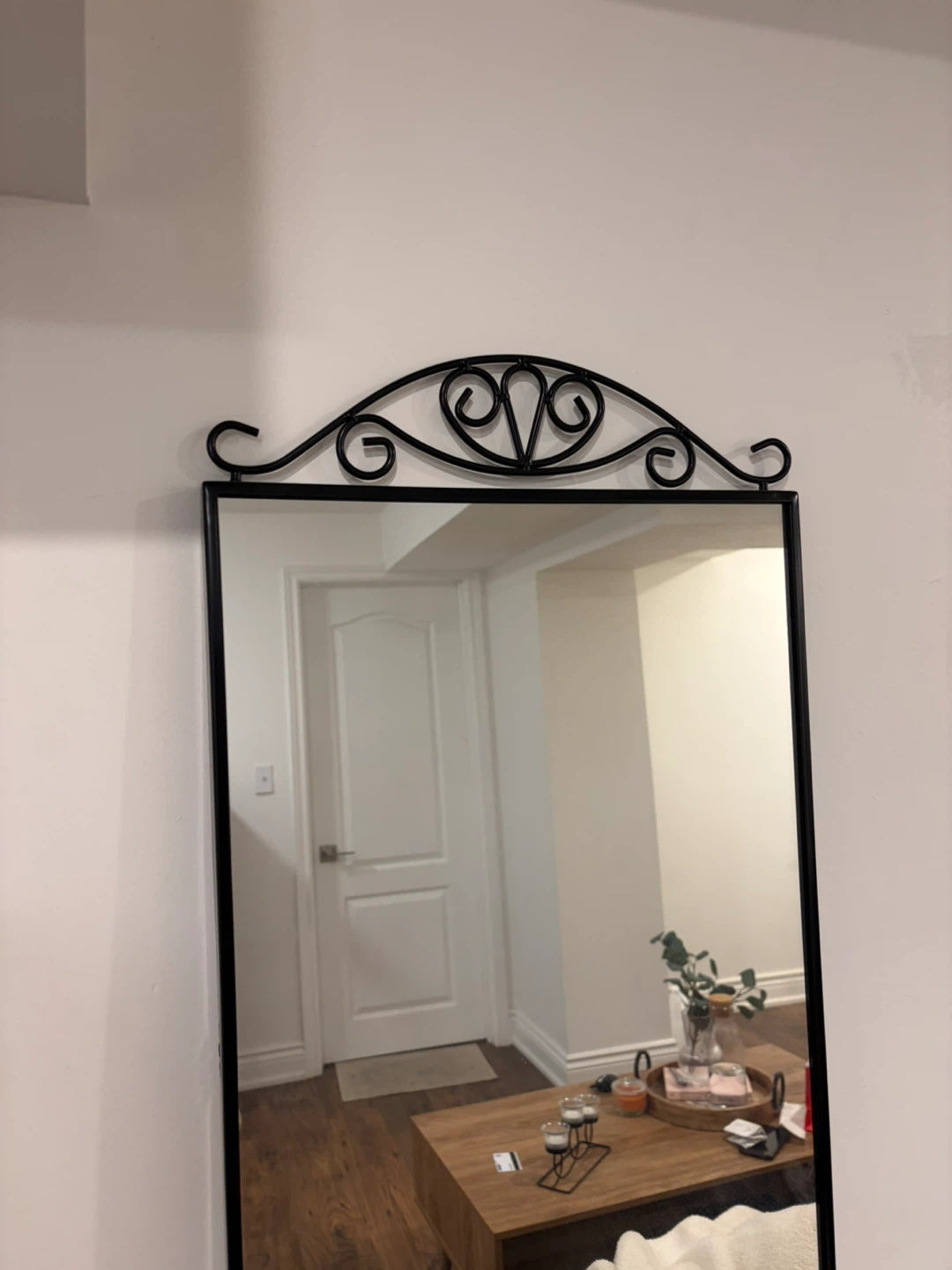 Full Length Standing Mirror with Ornate Metal Frame - photo 3