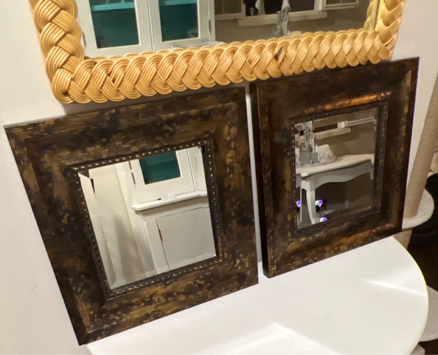 Set of 2 Square Decorative Mirrors