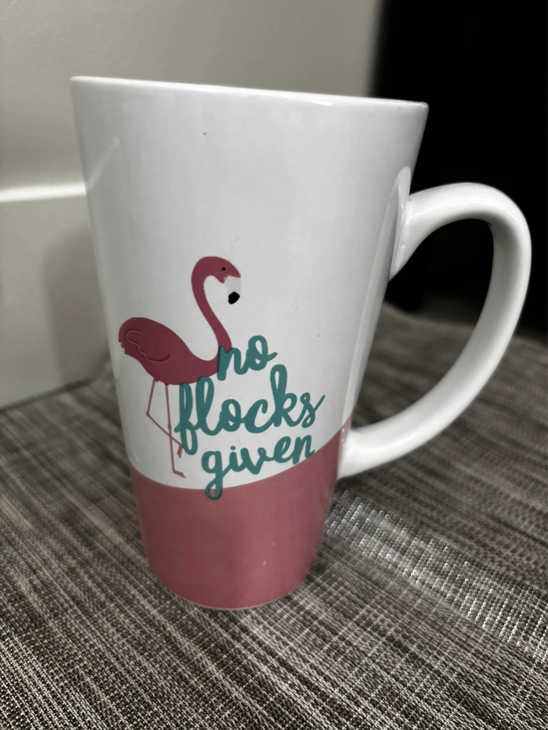 White and Pink Flamingo Mug