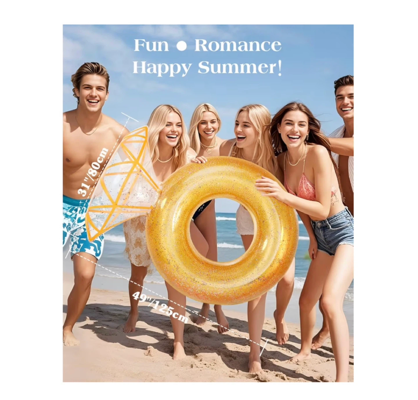 Brand new Pool Floats, Inflatable Diamond Ring Pool Float - photo 3