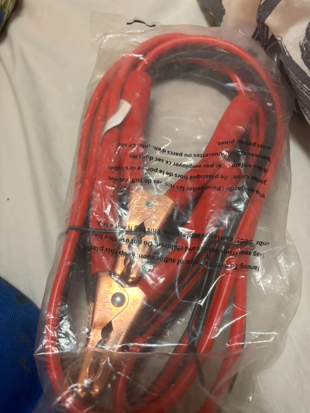Red Jumper Cables with Clamps