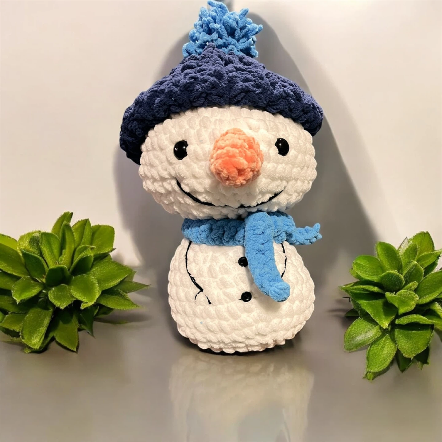 Handmade Crochet Snowman Plush