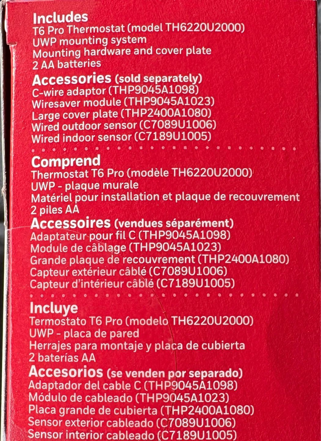 Honeywell Home T6 Pro Programmable Thermostat TH6220U2000 - photo 4