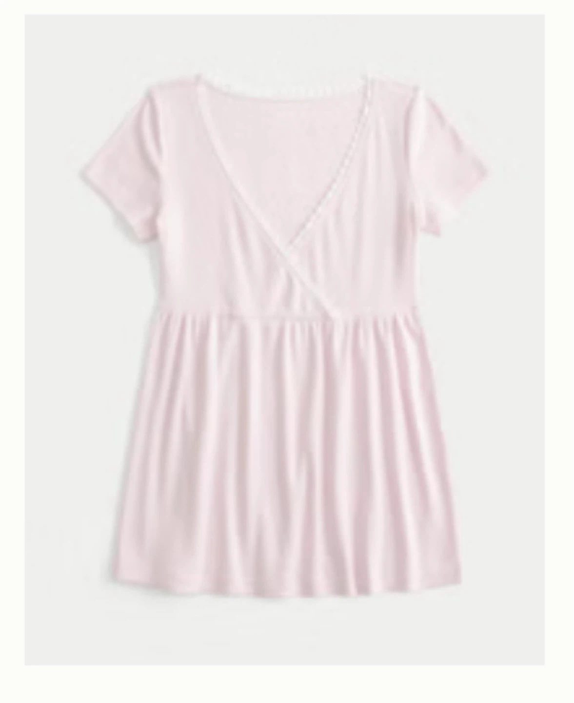 Women's pink V-neck top Hollister