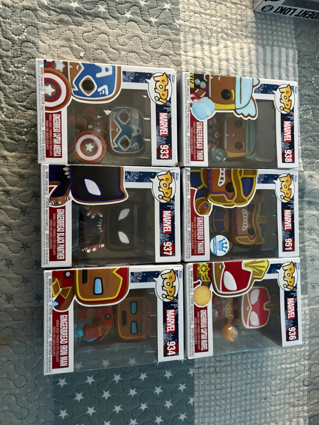 Funko Pop! Marvel Gingerbread Figures (Set of 6)