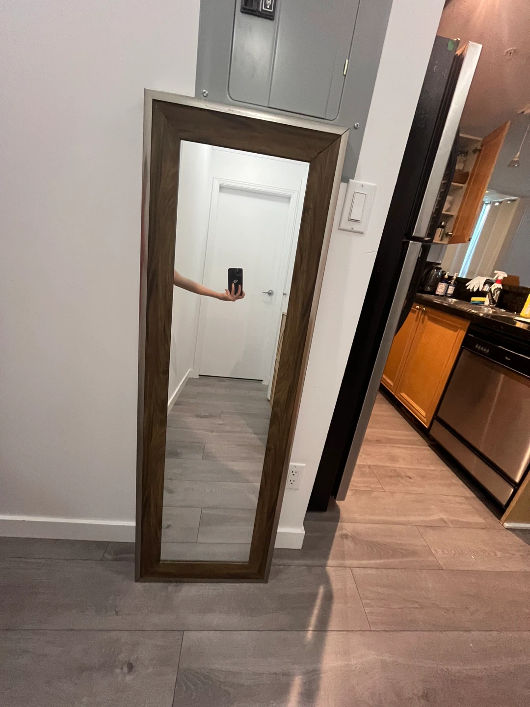 Full Length Mirror with Wood Frame - photo 2