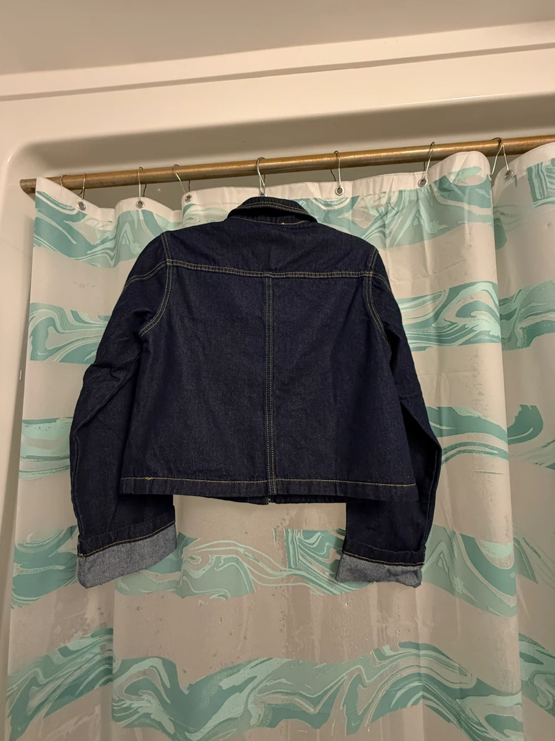 Denim Cropped Jacket - photo 2
