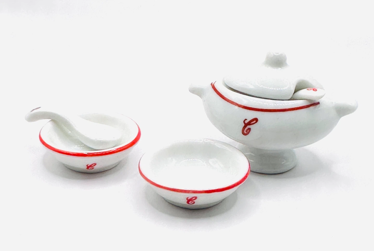 Campbell's Soup Kids Miniature Porcelain Dollhouse Dishes lot