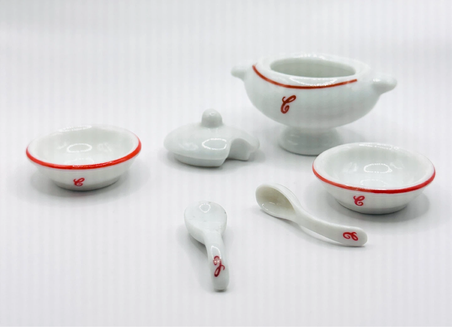 Campbell's Soup Kids Miniature Porcelain Dollhouse Dishes lot - photo 4