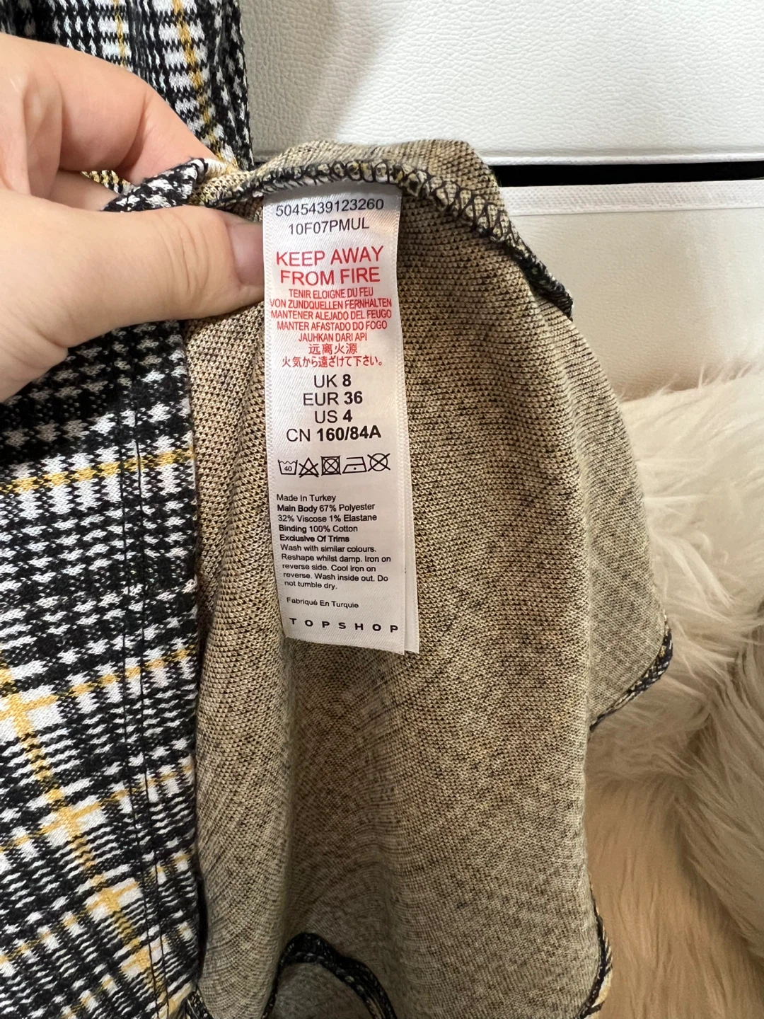 Topshop Plaid Pinafore Dress - Size 4 - photo 3