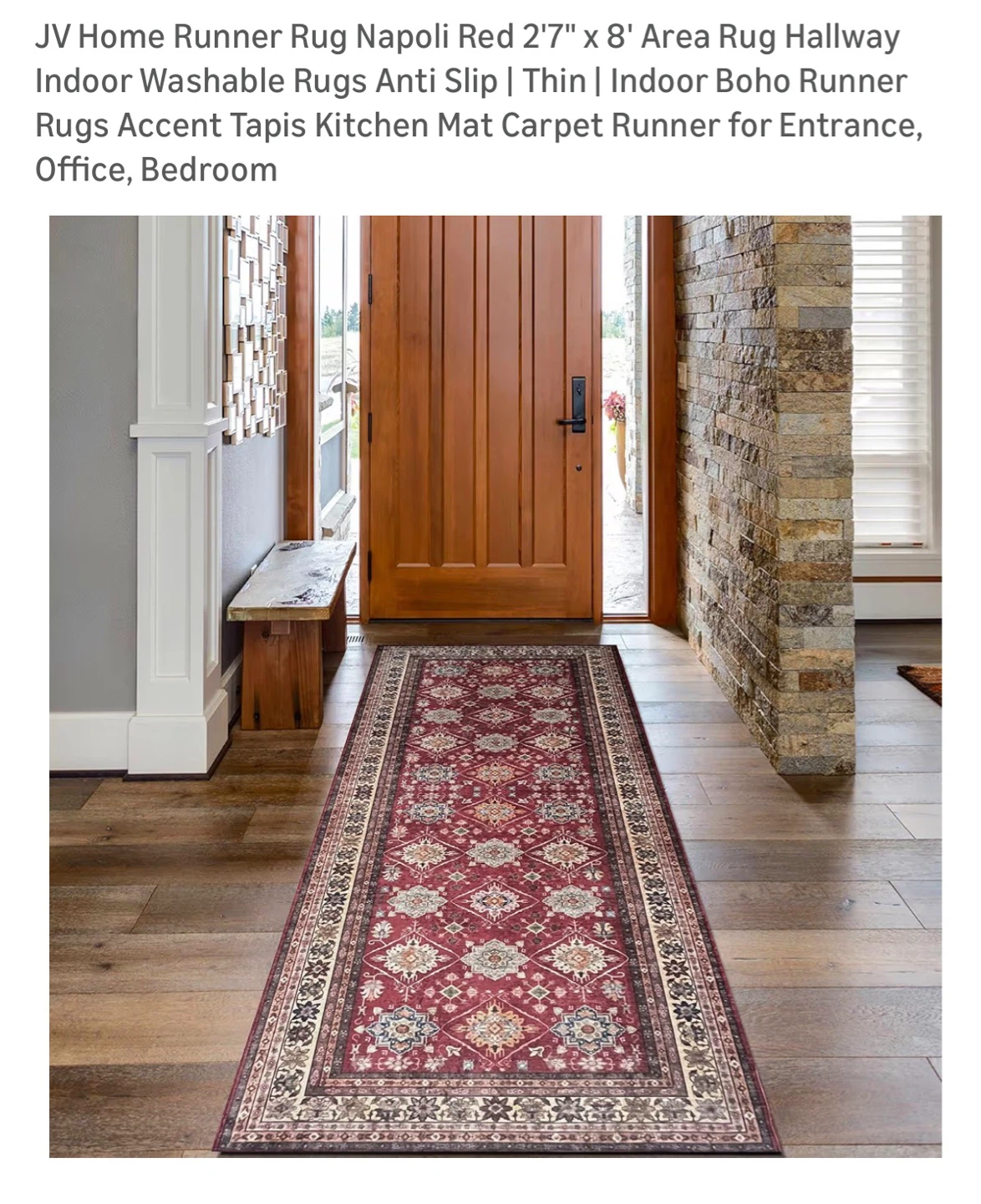 Runner Rug - Napoli Red 2'7" x 8'