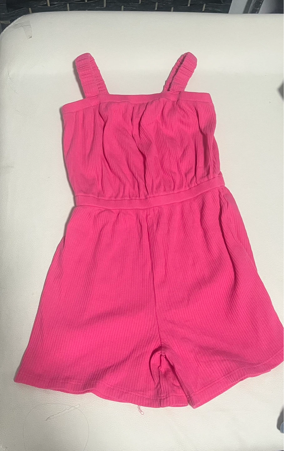 Kids Pink Ribbed Romper size 5t kids
