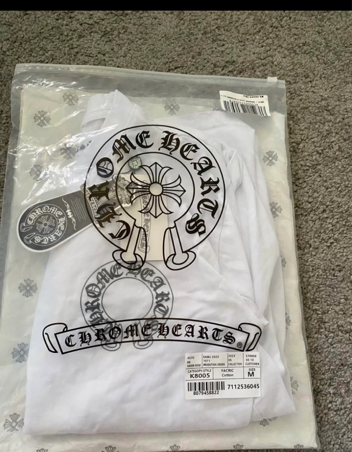 Chrome Hearts Long Sleeve T-Shirt - White, Size M - photo 3