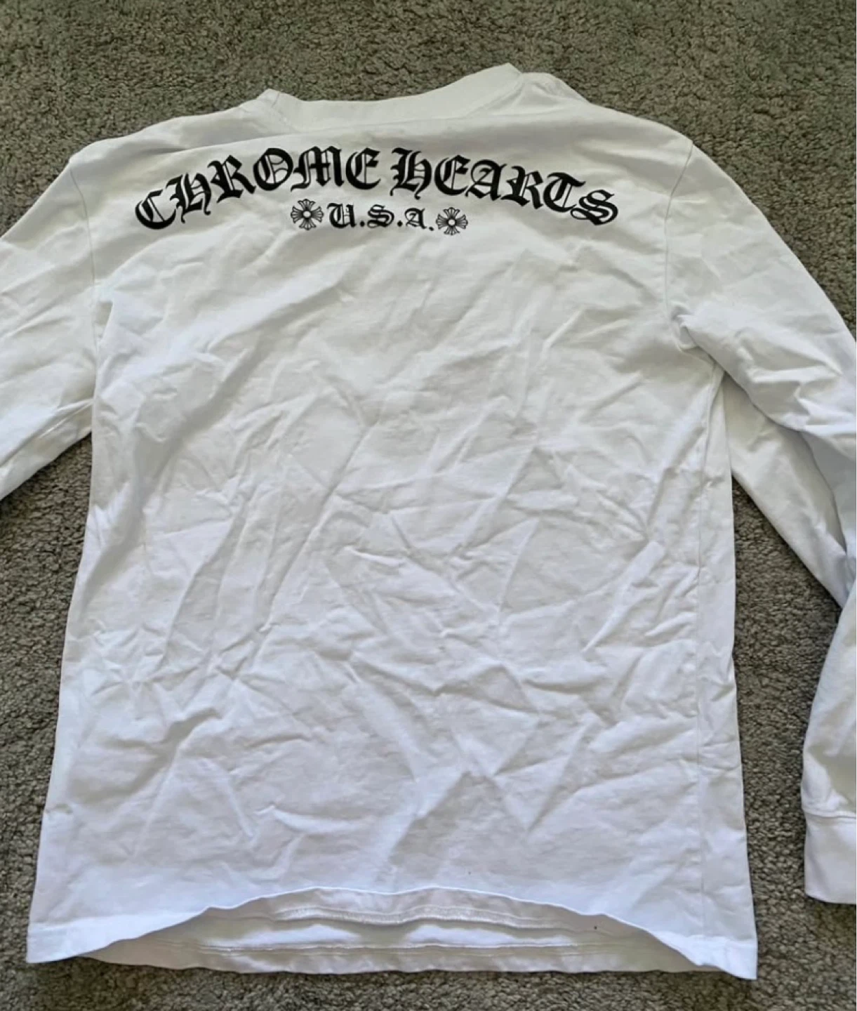 Chrome Hearts Long Sleeve T-Shirt - White, Size M - photo 2