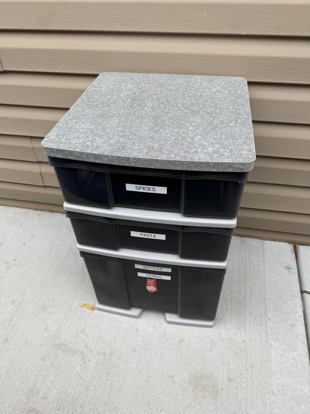 3-Drawer Storage Organizer with Top Counter