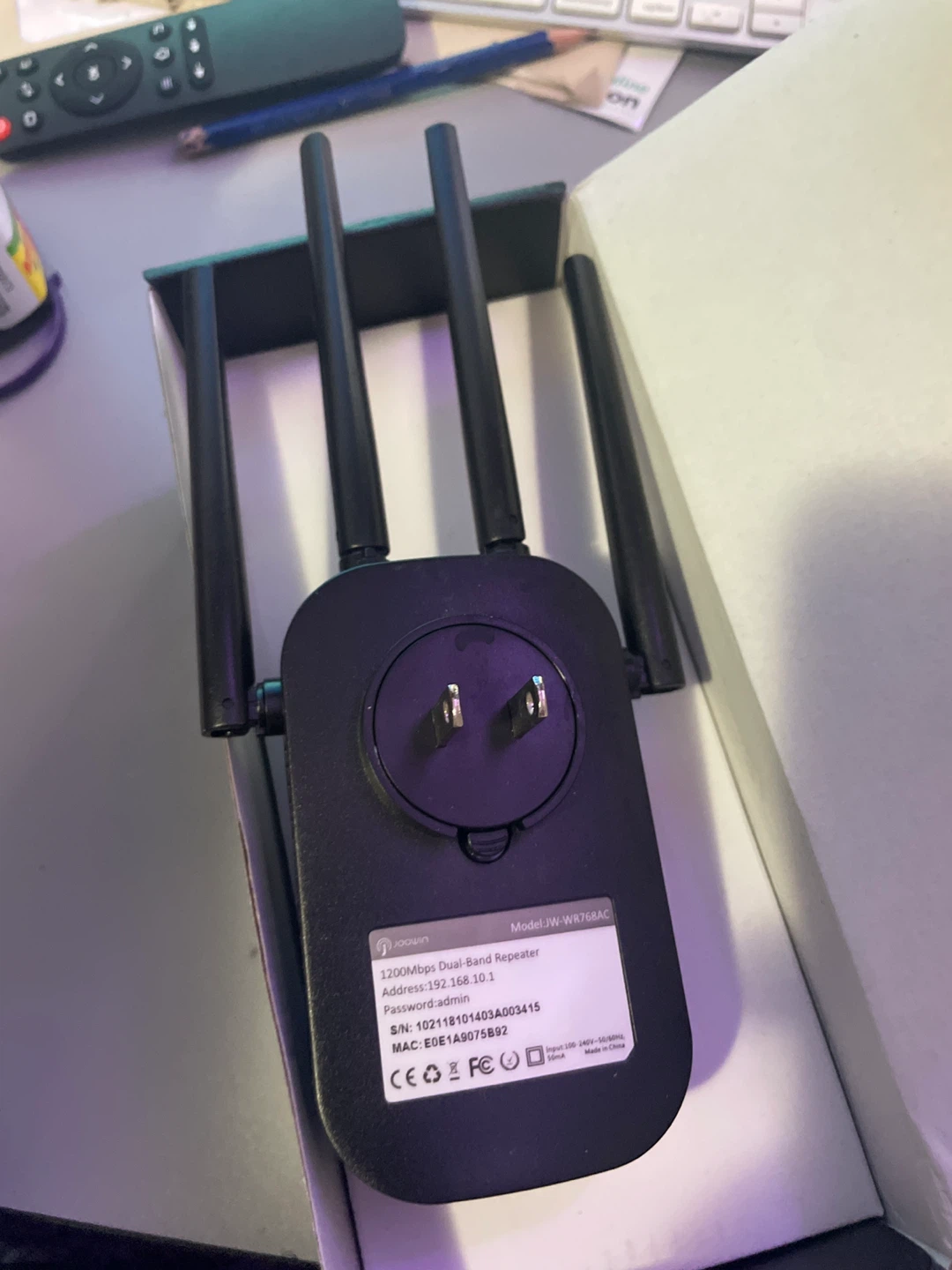 JOOWIN 1200Mbps Dual-Band WiFi Range Extender JW-WR768AC - photo 3