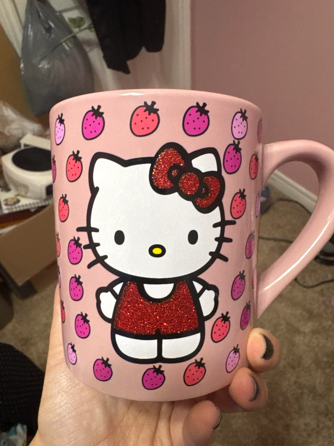 Hello Kitty Pink Strawberry Mug