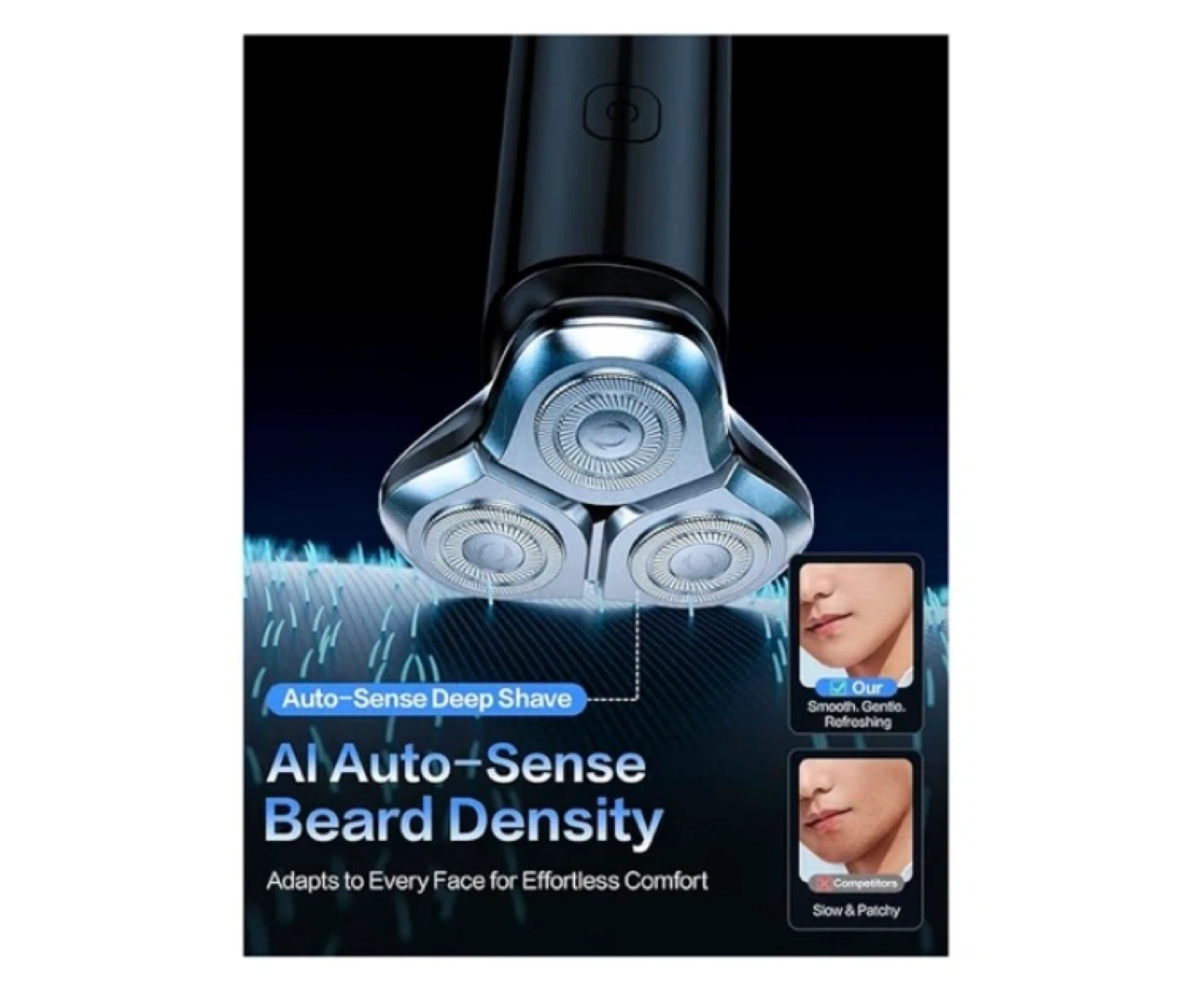 Electric Shaver for Men, 3-Blade, Waterproof, Type-C Charging - photo 4