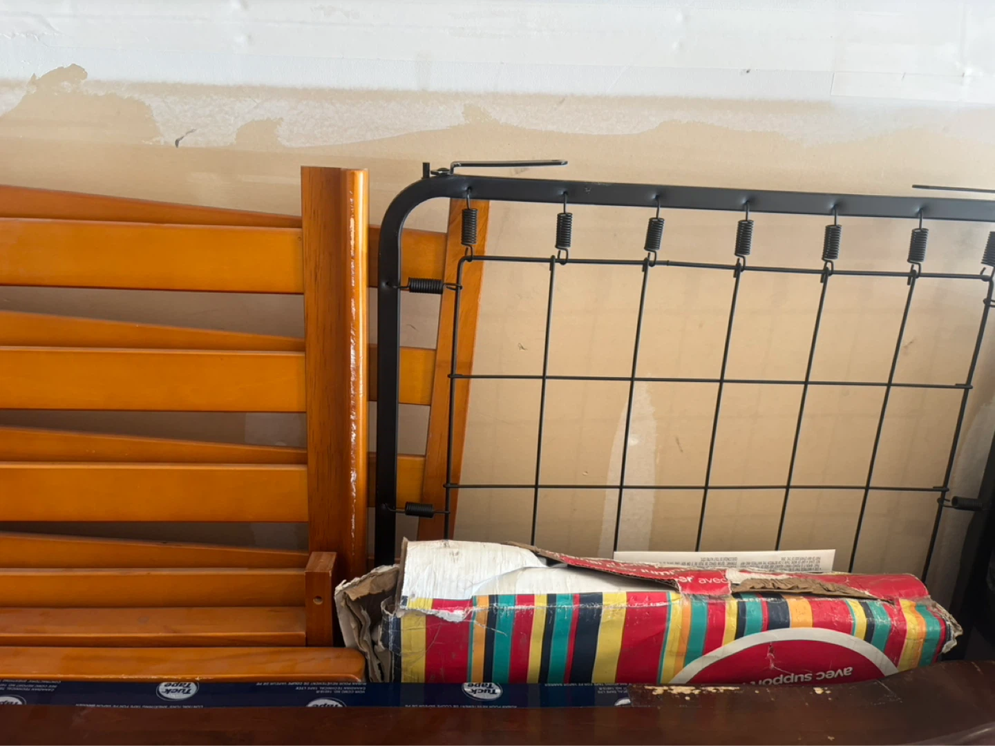 Wooden Crib Rails and Mattress Cover