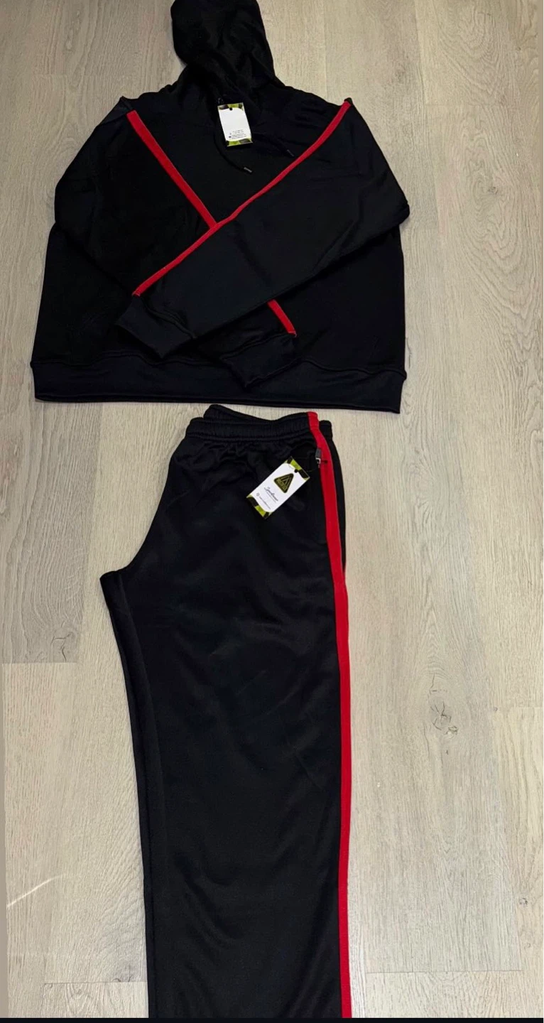 Multiplex Black & Red Basketball Jersey & Shorts Set