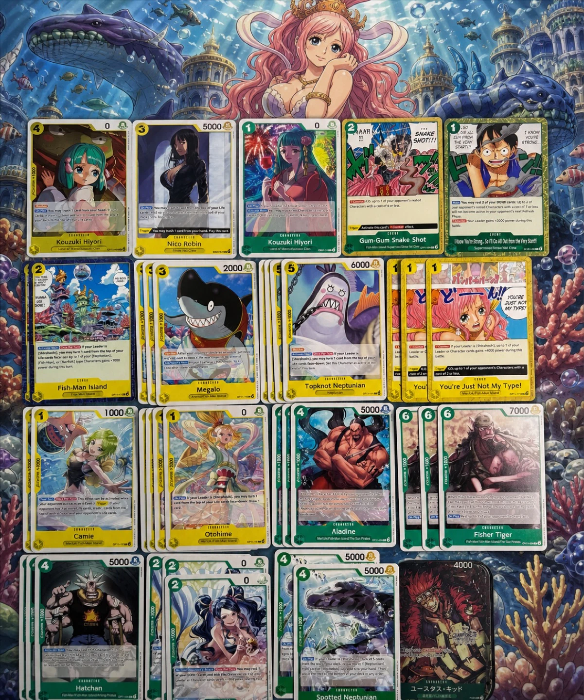 One Piece TCG OP11 Lot + Custom Shirahoshi Deck - photo 3
