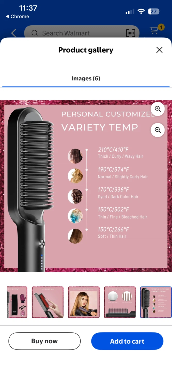 TYMO Ring Hair Straightener Comb - photo 4