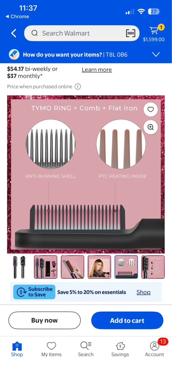 TYMO Ring Hair Straightener Comb - photo 5