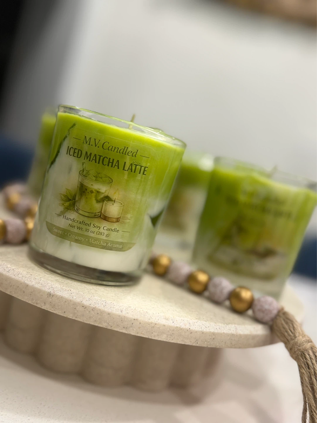M.V. Candles Handcrafted Soy Candle - Iced Matcha Latte - photo 2