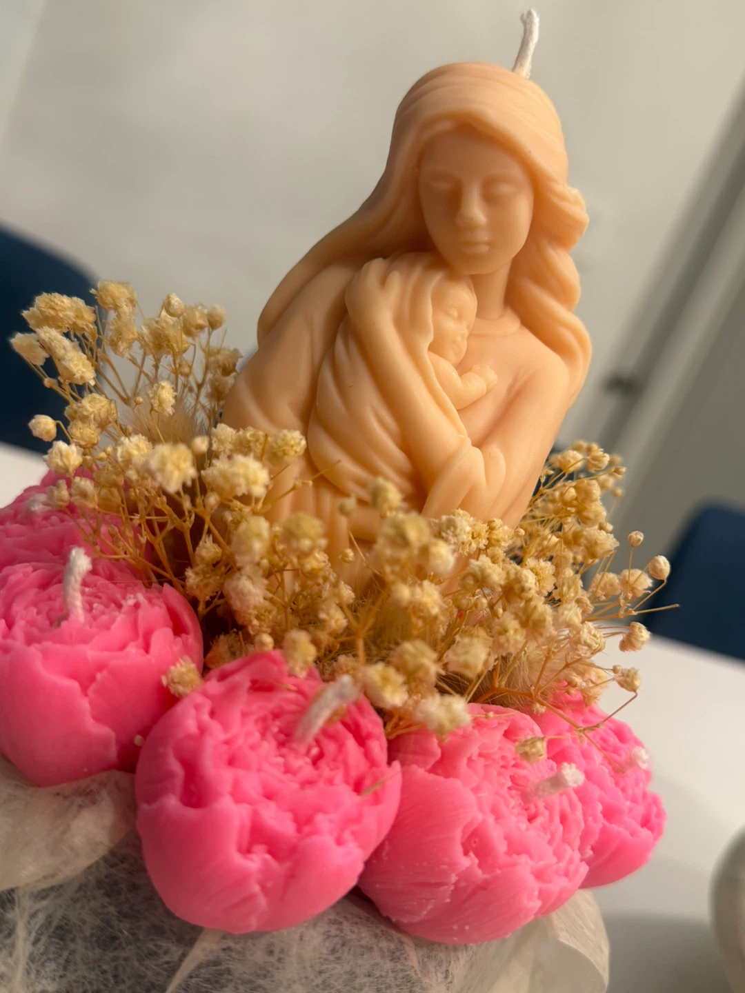 Mother’s Day Candle Flowers arrangement - photo 2