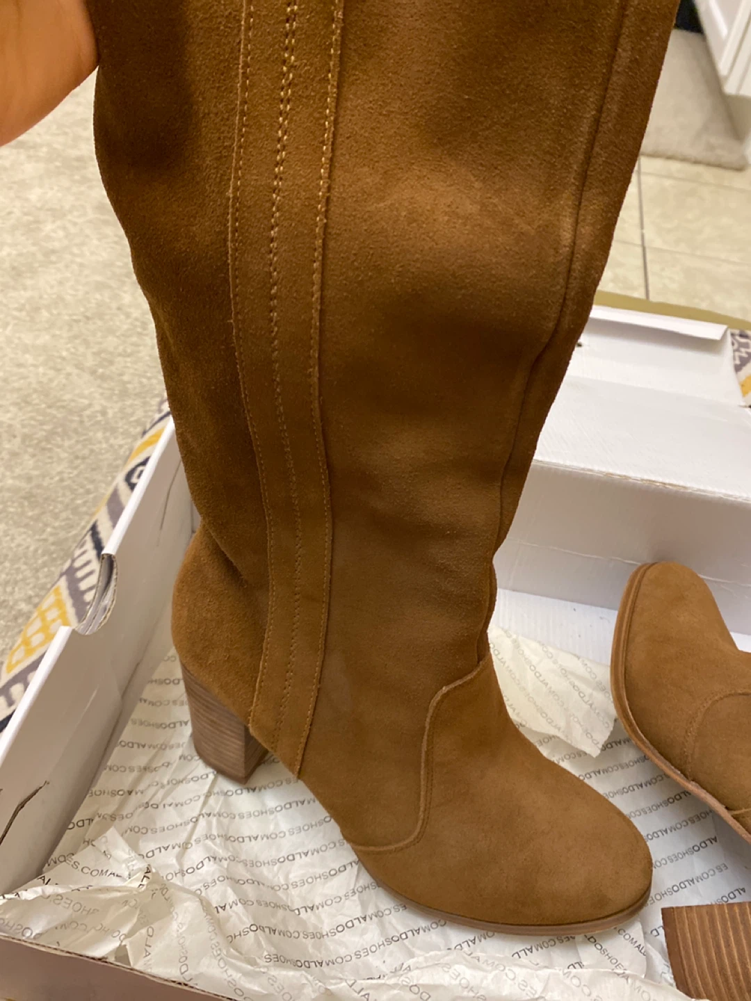 ALDO Women's Brown Suede Ankle Boots