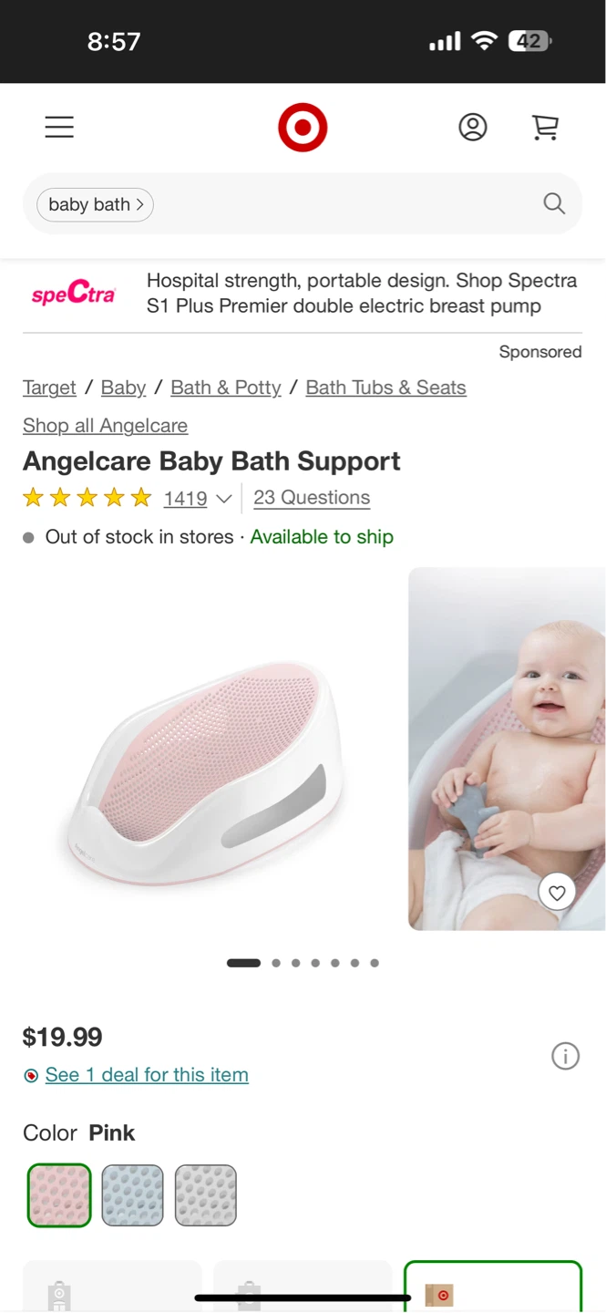 Angelcare Baby Bath Support - photo 3