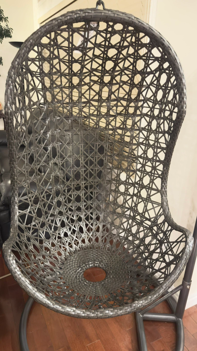 Wicker Hanging Chair with Cushions (great condition) - photo 4