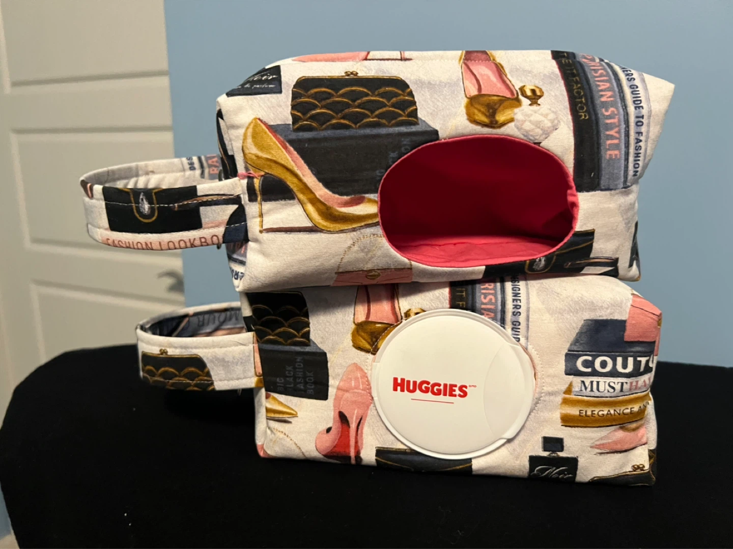 Fabric Wet Wipe Holder Bag with Fashion Print
