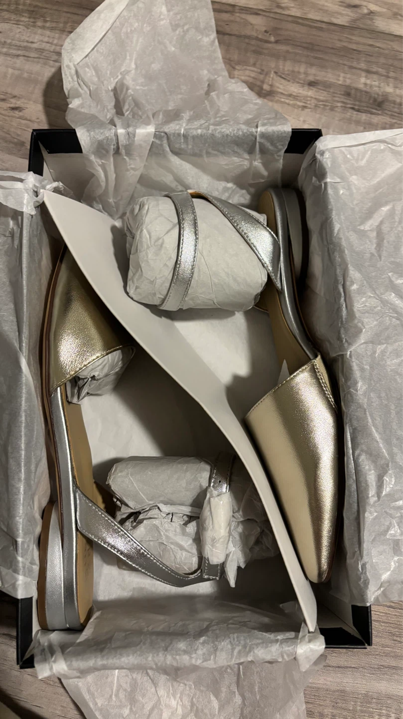 Brand New Naturalizer Gold & Silver leather shoes Size 8 - photo 3