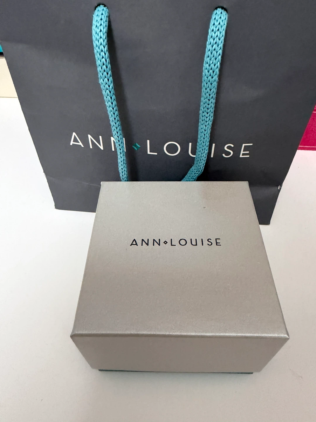 Ann Louise Diamond Heart Ribbon Necklace in 10K White Gold