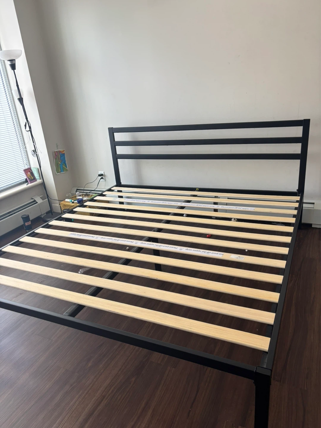 King size Black Metal Bed Frame - photo 2
