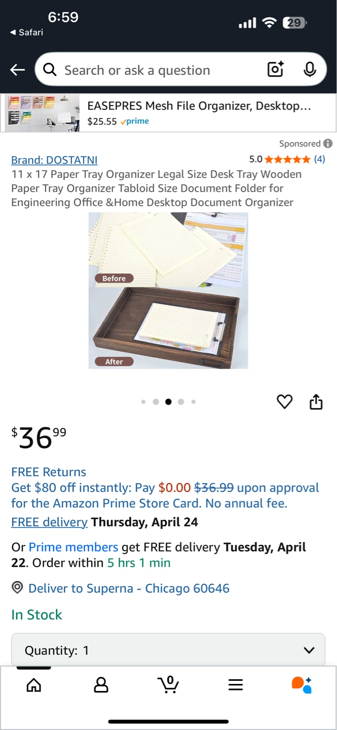 DOSTATNI Wooden Document Tray - photo 3